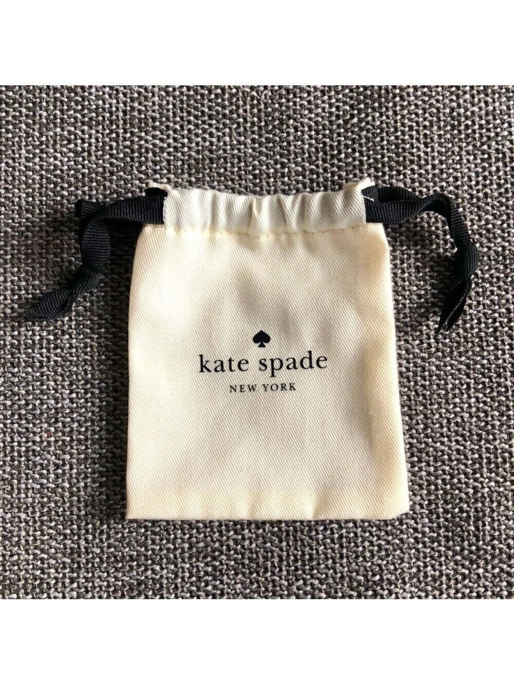 Kate Spade New Small Woven Pouch White Gift Wrap Dust Bag